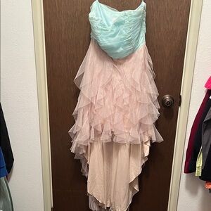 Deb Light Blue Strapless Dress